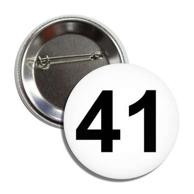 number 41 white black button