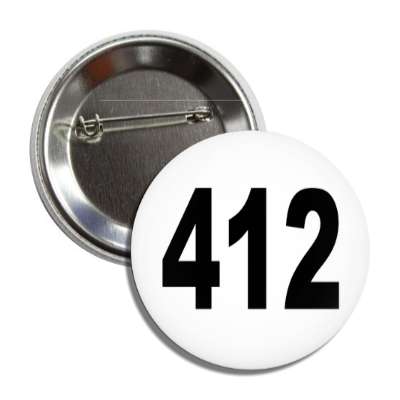 number 412 white black button