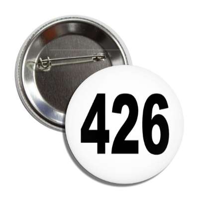 number 426 white black button