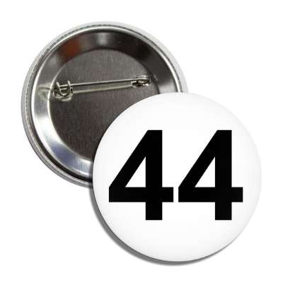 number 44 white black button