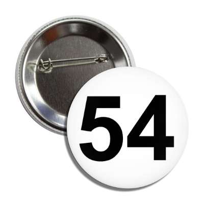 number 54 white black button