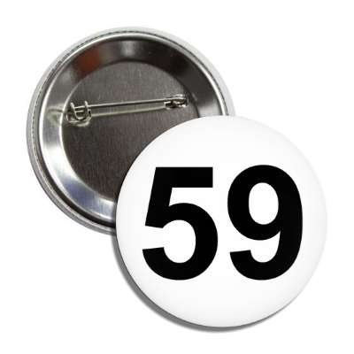 number 59 white black button
