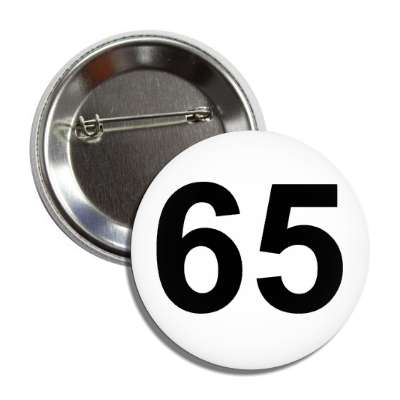 number 65 white black button