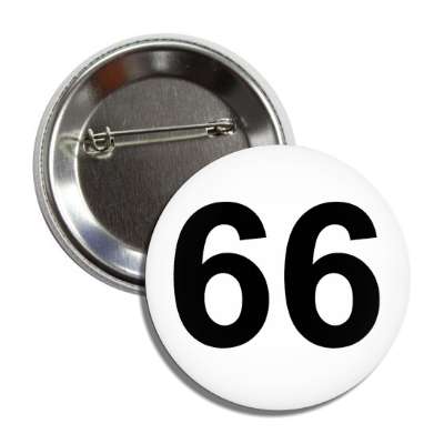 number 66 white black button