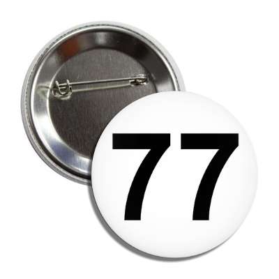 number 77 white black button
