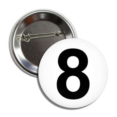 number 8 white black button