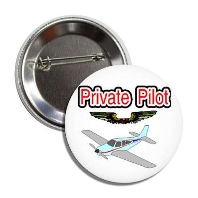 private pilot airplane button