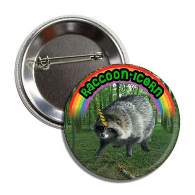 raccoonicorn unicorn button