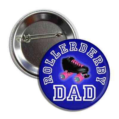 rollerderby dad blue button