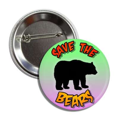 save the bears silhouette button