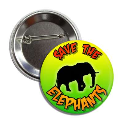 save the elephants silhouette button