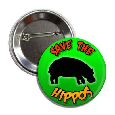 save the hippos silhouette button