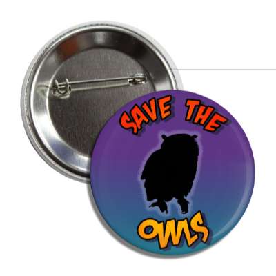 save the owls silhouette button