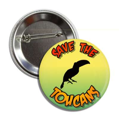 save the toucans silhouette button