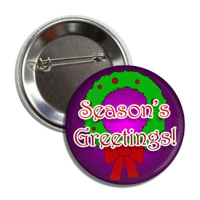 seasons greetings wreath purple gradient button