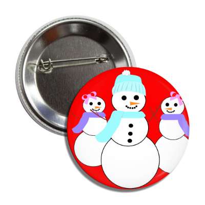 snowmen snow women button