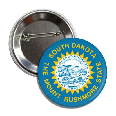south dakota state flag usa button