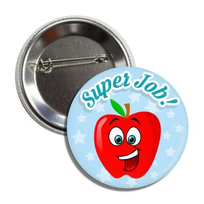 super job smiley apple button
