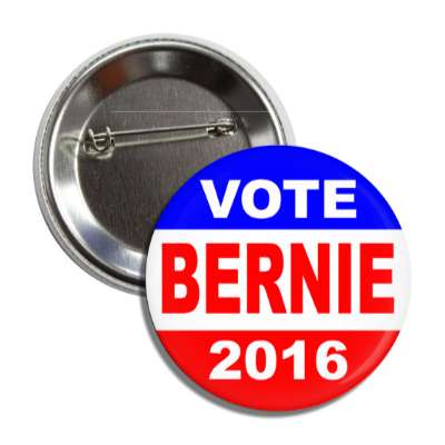 vote bernie 2016 red white blue button