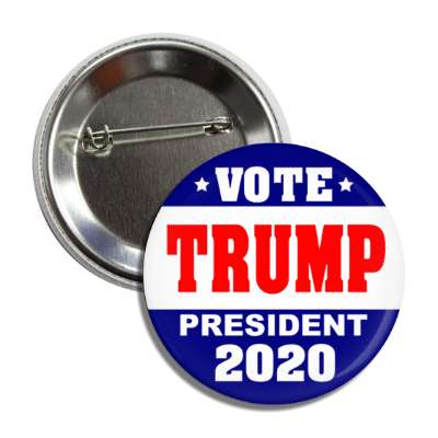 vote donald trump president 2020 dark blue top bottom white middle button