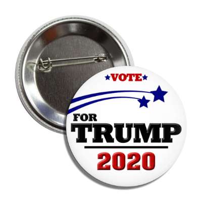 vote donald trump president 2020 stars white button