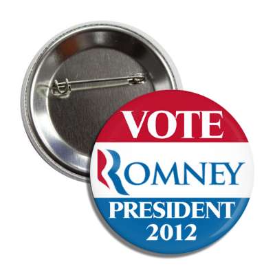 vote romney president 2012 button