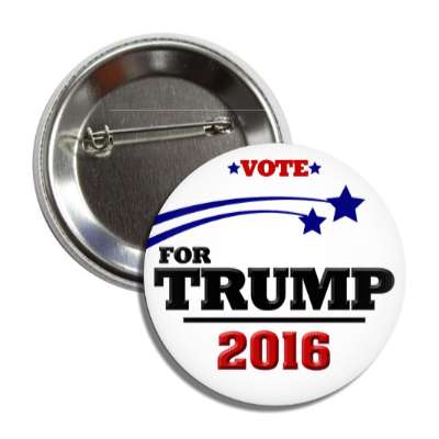 vote trump 2016 stars white button
