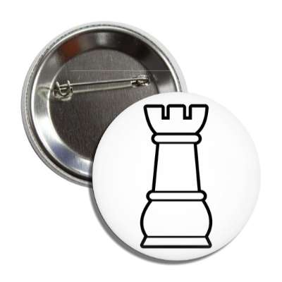 white rook chess piece button