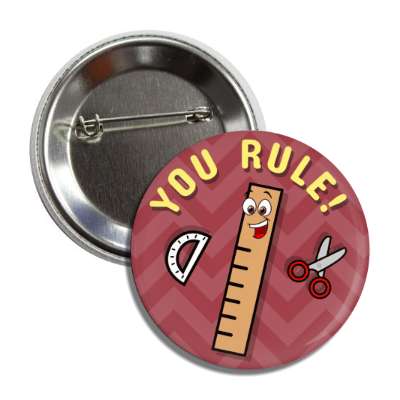 you rule smiley ruler scissors protractor button