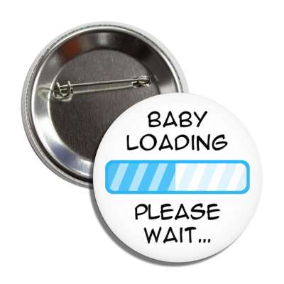 baby loading please wait progress bar blue button