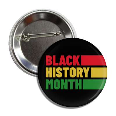 black history month african stripes black button