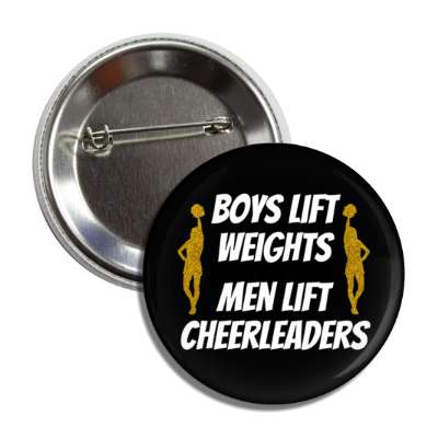 boys lift weights men lift cheerleaders silhouette black button
