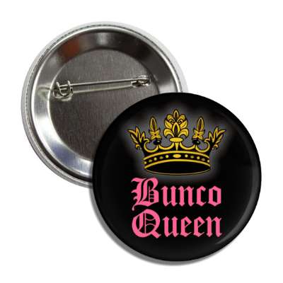 bunco queen crown dice button