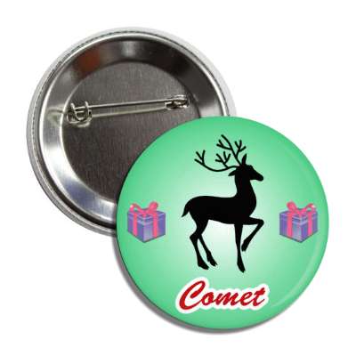 comet santas reindeer christmas gifts button