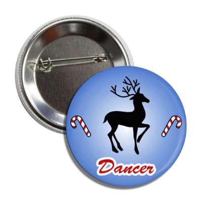dancer santas reindeer candy cane button