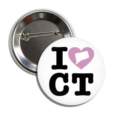 i heart connecticut ct state love button