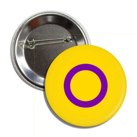 intersex pride flag lgbt purple circle symbol orange button