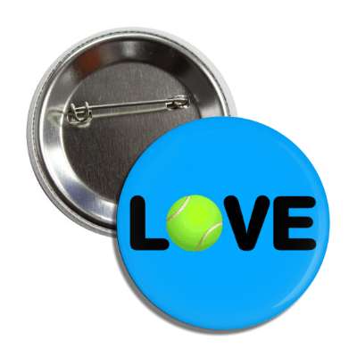 love tennis ball button