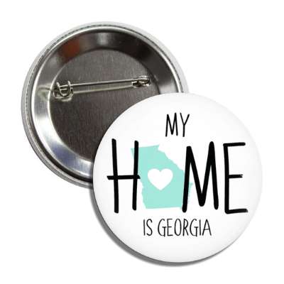 my home is georgia state shape heart love button