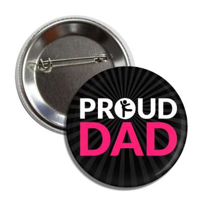 proud gymnastics dad silhouette gymnast button