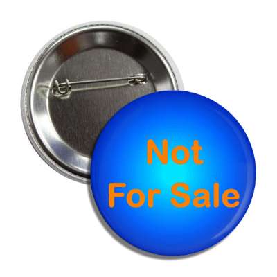 not for sale blue button