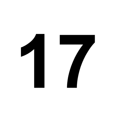 black number 17