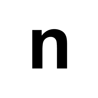 the letter n in black