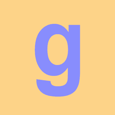 the letter g in blue