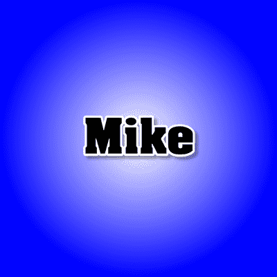 Mike Male Name Blue Button