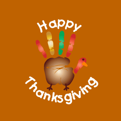 Hand Turky Happy Thanks Giving