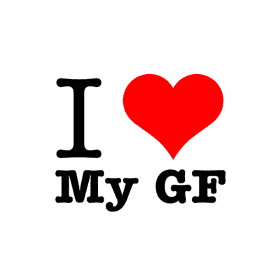 I Love My Gf Girlfriend Button